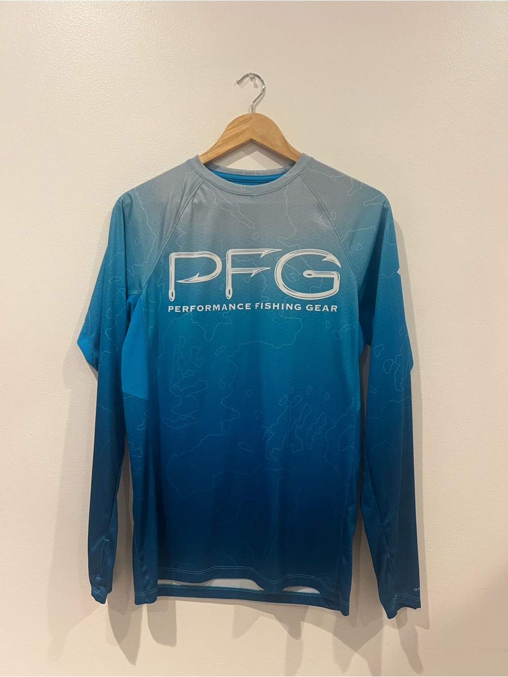 Columbia PFG Men's Long-Sleeve Fishing Rash Guard - Blue Ombre